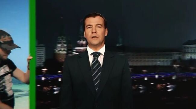 Новогоднее обращение Д.А.Медведева 2012 сперли (видео)