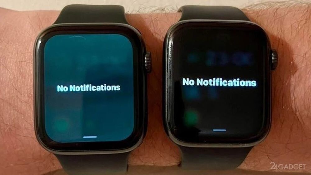 Экран Apple Watch позеленел после обновления