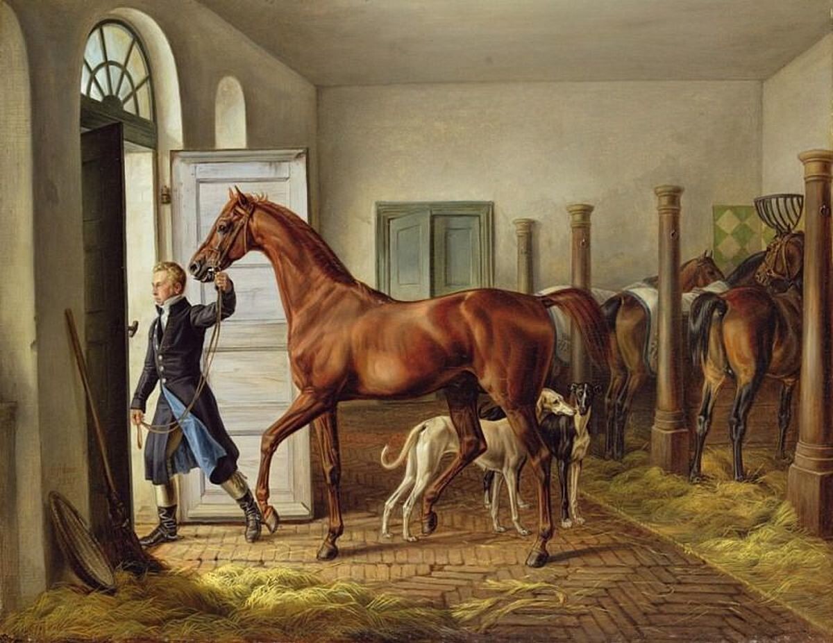 Лошади 18 века. Адама Альбрехта лошади.