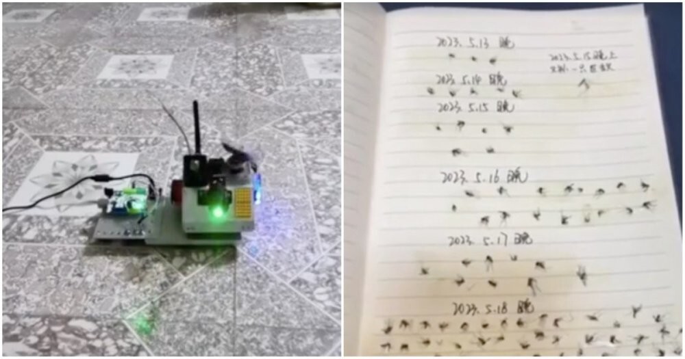 В Китае инженер придумал «ПВО против комаров»  (видео)
