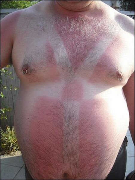 Прикольные загары (7 фото)