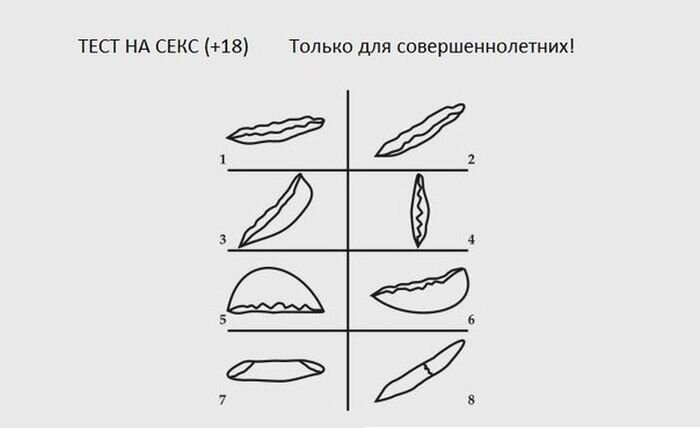 Тест на секс (1 фото + текст) .