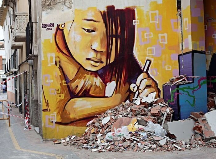 Стрит-арт в трущобах  (26 фото)