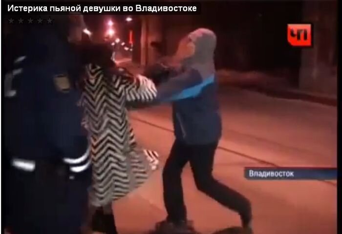 Пьяная девушка устроила драку (фото+видео)