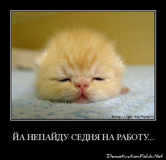 Йа непайду седня на работу...