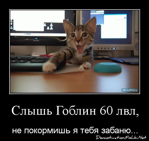 Слышь Гоблин 60 лвл,
