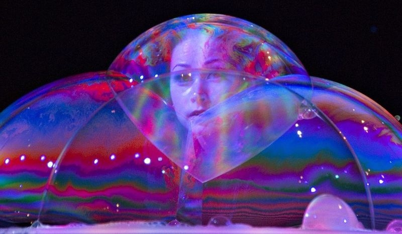 Insane People Inside A Giant Bubble 