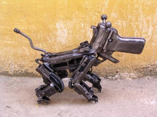 Gun art sculptures 