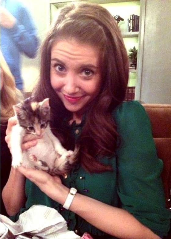 Alison Brie Holding A Kitten. That Is All.