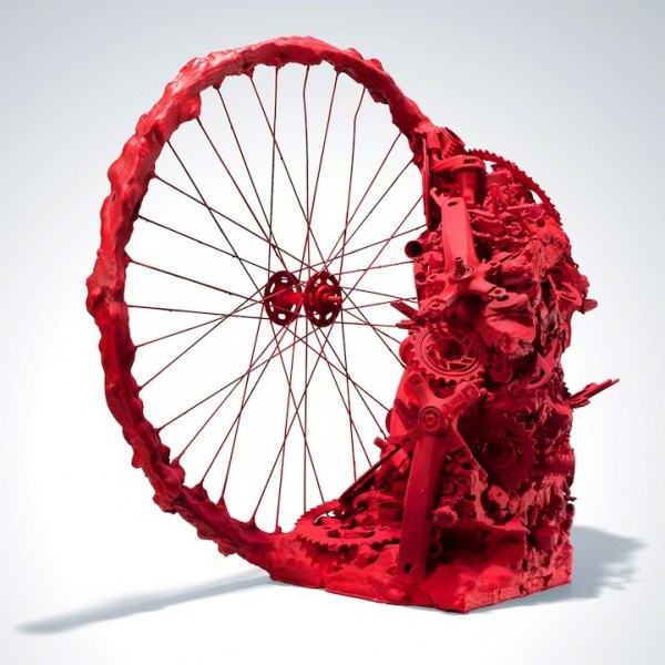 Unique Sculptures Made from Old Bike Parts