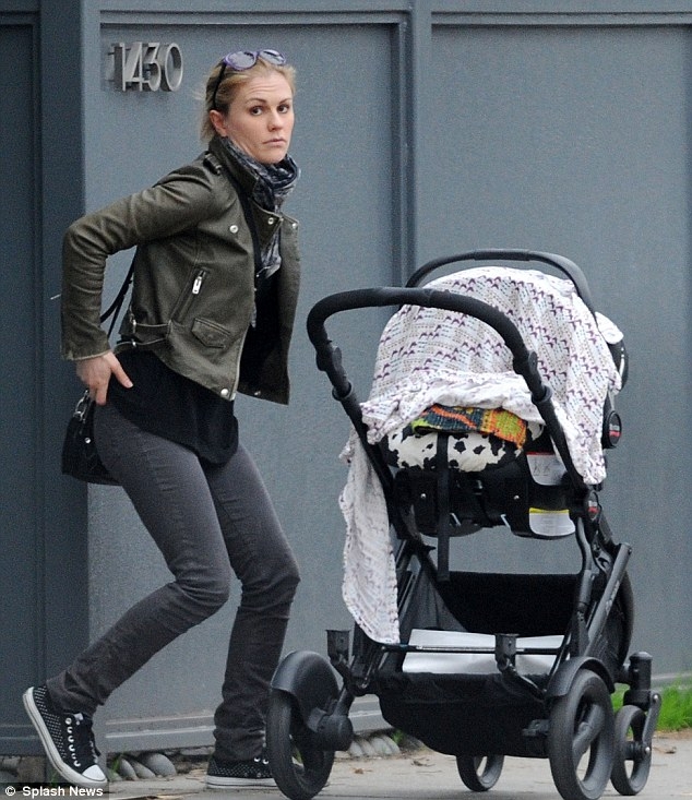 Anna Paquin's walk with children