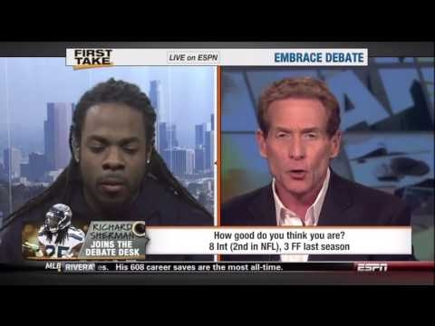 Richard Sherman Blasts Skip Bayless On ESPN First Take (Video)