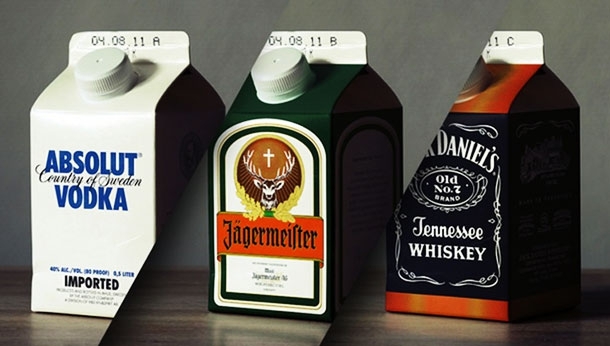 Alcohol Milk Cartons - Design Awesomeness 