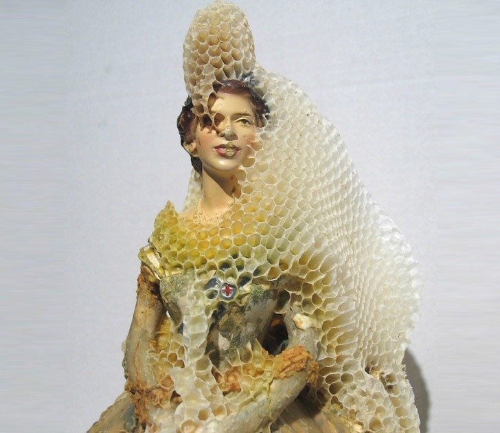 Sculptures Made From Honeycombs by Aganetha Dyck 