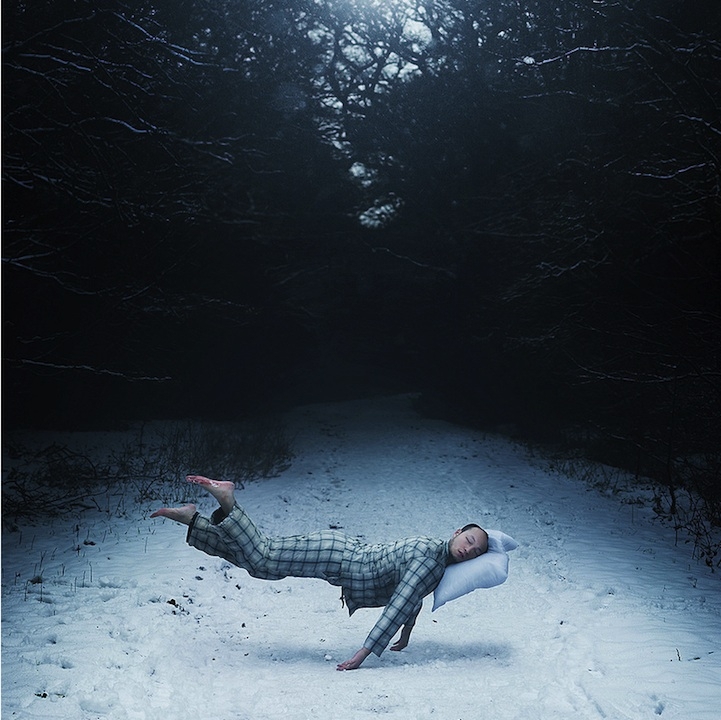 Surreal Self-Portraits Show a Man Eternally Sleeping By Simon Cheung