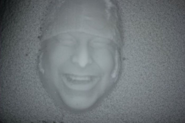 Fun Face Prints In Snow