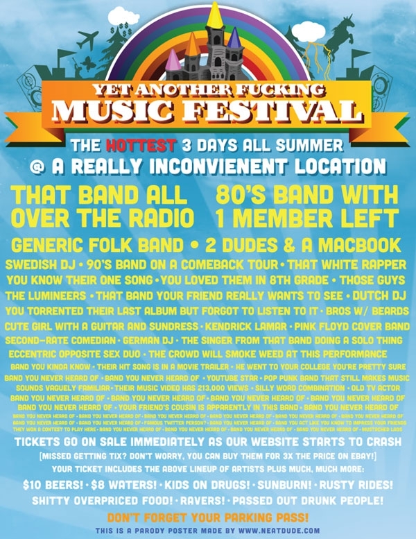Check Out This Flyer For “Yet Another F***ing Music Festival” 
