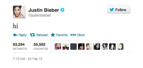 The Stupidest Justin Bieber Tweets That Got At Least 50,000 Retweets 