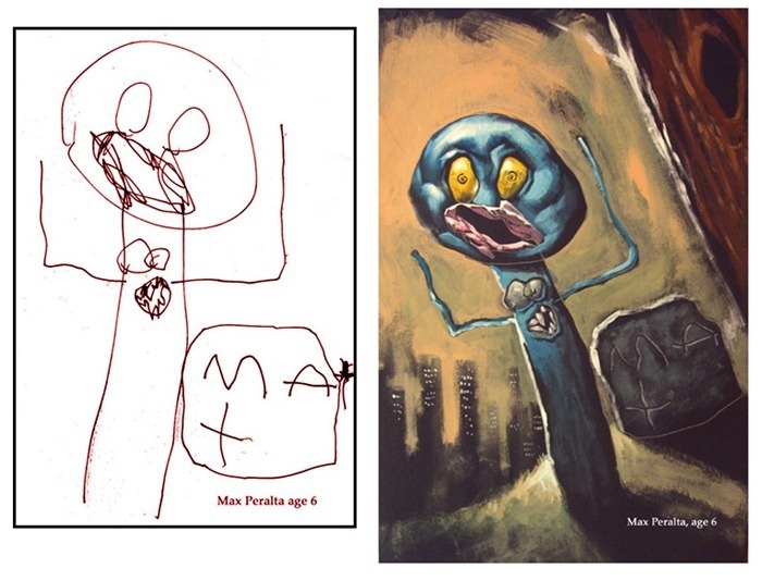 The Monster Engine: Children’s Drawings Painted Realistically