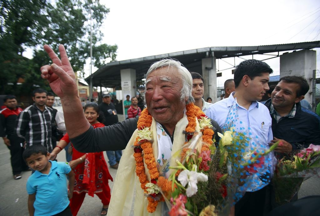 Japanese Climber,Yuichiro Miura, (80) Conquers Everest