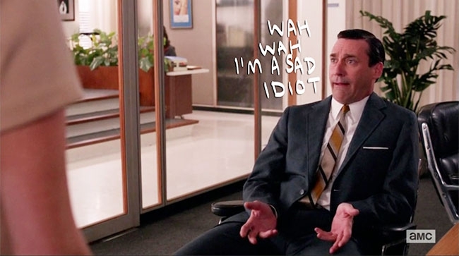 Mad Men Season 6 Screenshots With Things Hilariously Written On Them