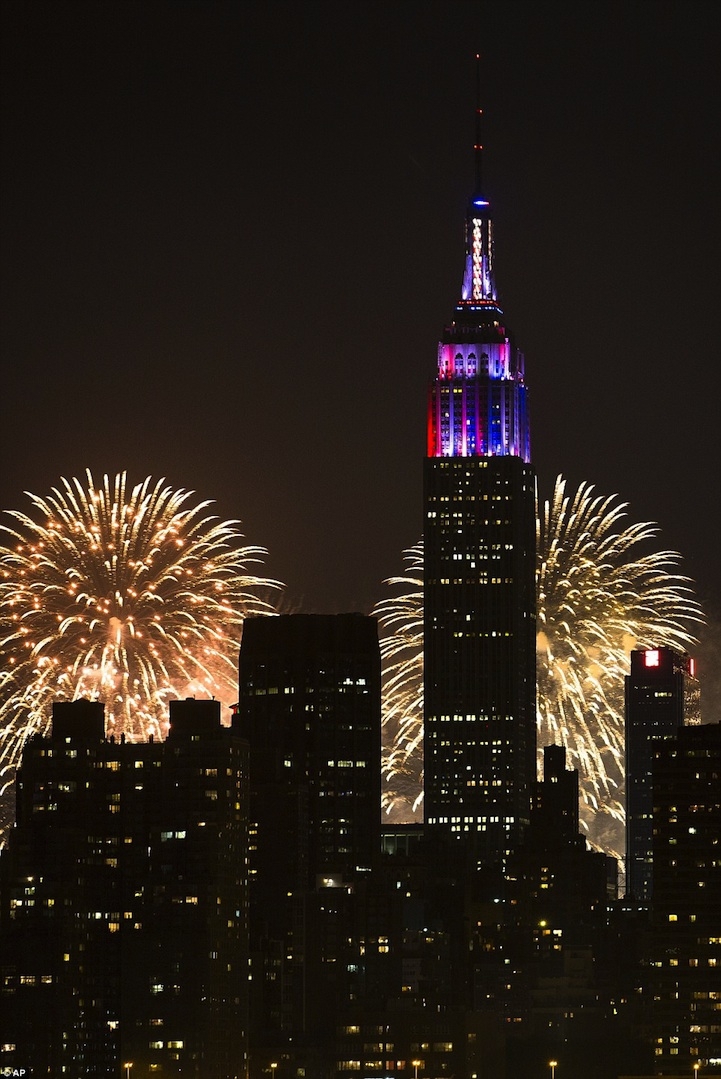 Empire State Building's Dazzling 4th of July Light Show