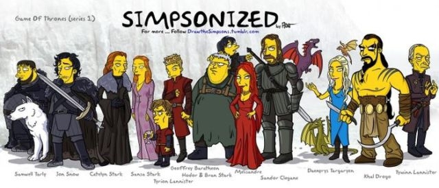 “Game of Thrones” Characters Get a “Simpson’s” Makeover 