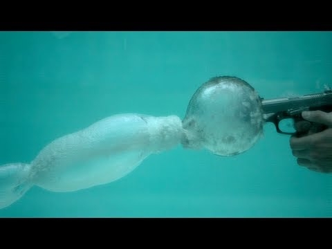 What Happens When You Fire a Gun Underwater (in Slow Motion)