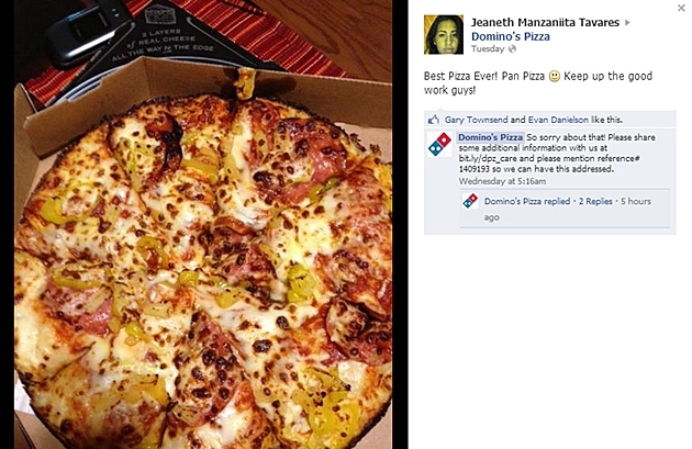 Domino's Apologizes After Customer Compliments Their Pizza