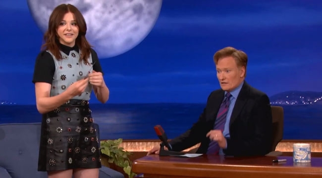 Chloe Moretz Shows Conan Her Kick-Ass Butterfly Knife Skills