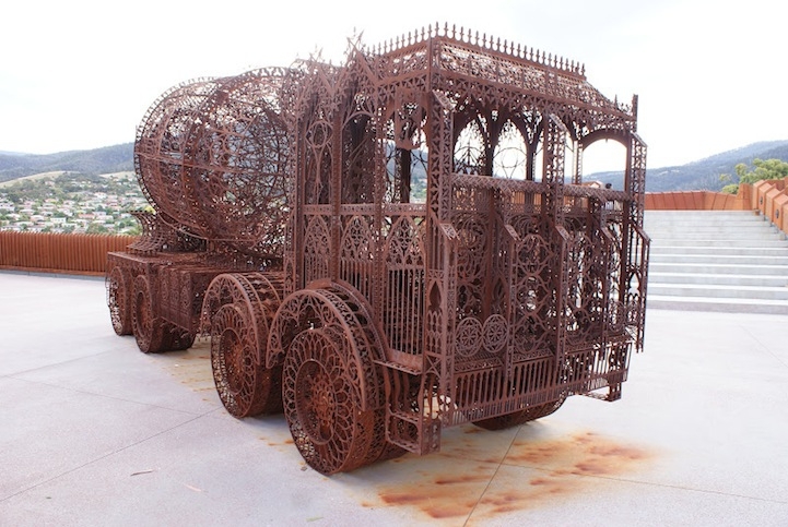 Construction Vehicles Designed as Gothic Architecture