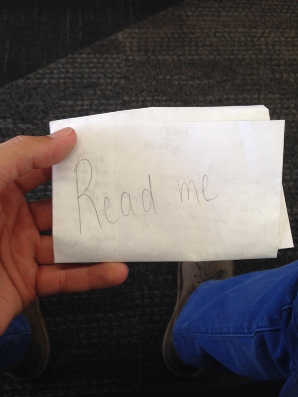 A Man Found A Hidden Note At The San Francisco Airport...