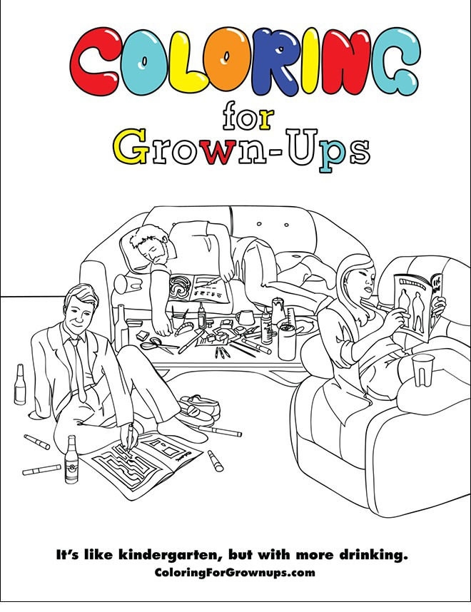 If Grown Ups Used Coloring Books