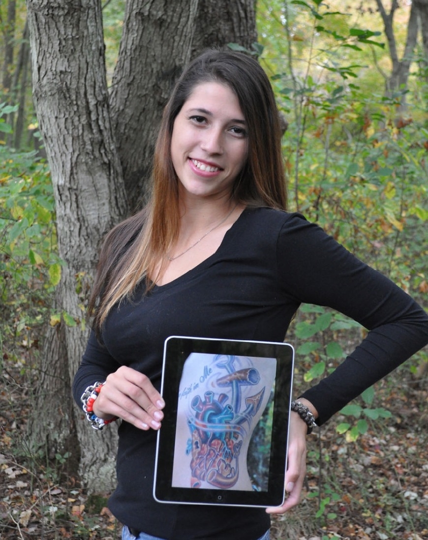 Using IPad As An X-Ray To Reveal Tattoos Under Clothes