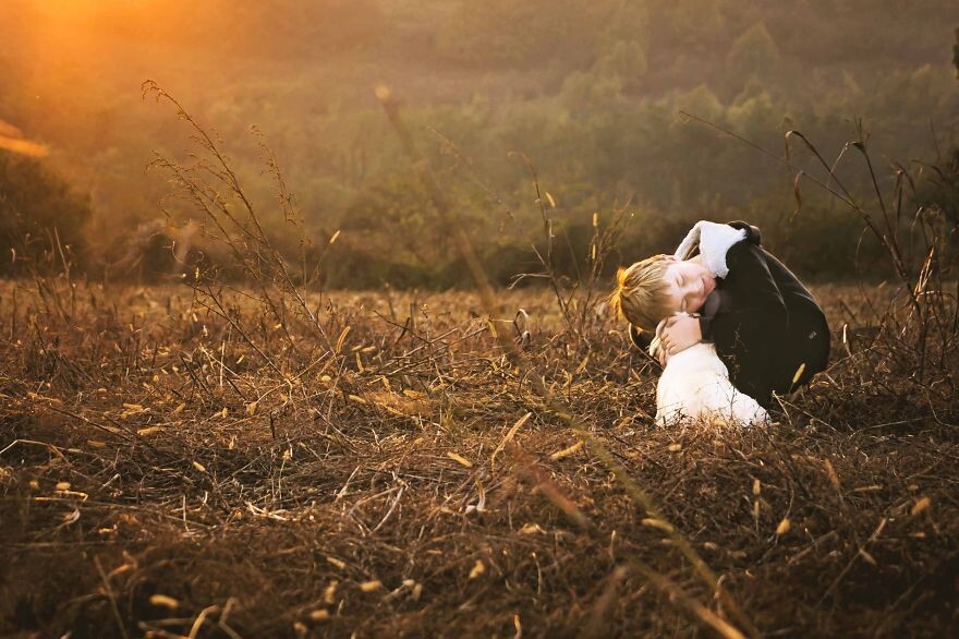 Beautiful Friendship Between My Son And Our Rescued Labrador