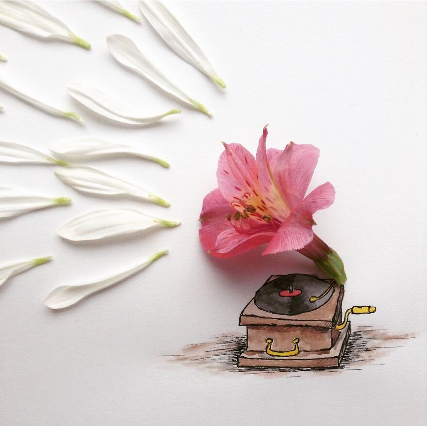 Kristian Mensa Creates Illustrations Using Everyday Objects 