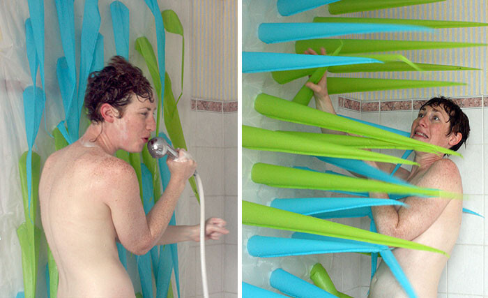 Spiky Shower Curtains Kicks You Out After 4 Minutes To Save Water