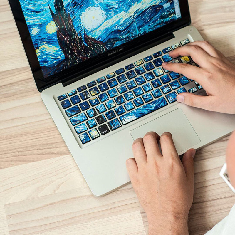 Keyboard Stickers That Turn Your Laptop Into Iconic Paintings