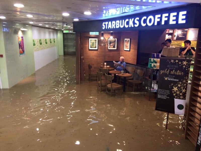Man Completely Unfazed By Flood In Starbucks Inspires Hilarious Photoshop Battle
