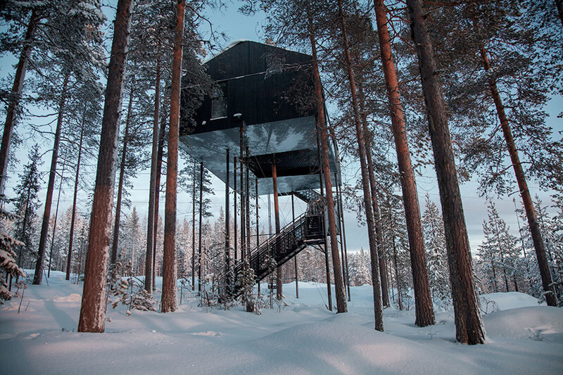 This Treehouse Hotel In Isolated Lapland Forest Lets You Sleep Under The Northern Lights