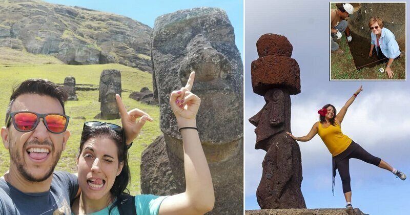 'Disrespectful' tourists are ruining Easter Island by trampling on sacred graves and taking selfies