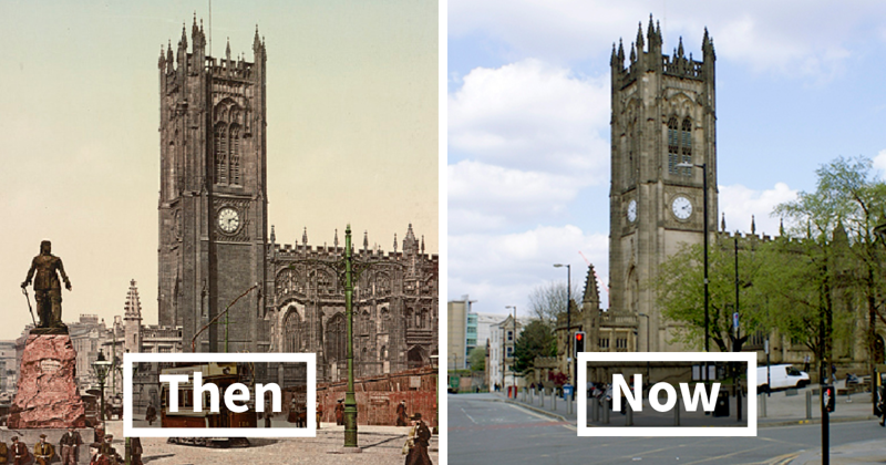 7 Side-By-Side Pics Of The Same Exact Locations In England Show What 125 Years Do To A City