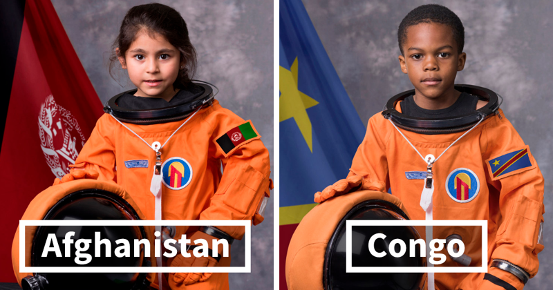 14 Portraits That Depict Kids From Around The World As Astronauts