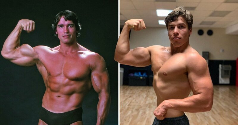 Arnold Schwarzenegger’s son Joseph Baena shows off impressive biceps