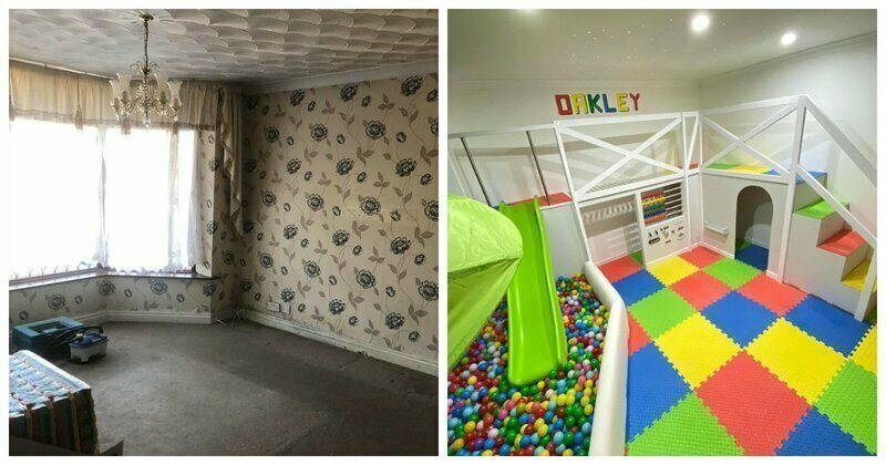 Dad Builds A Playroom For His Son And The Before &amp; After Photos Show Real Handyman Skills