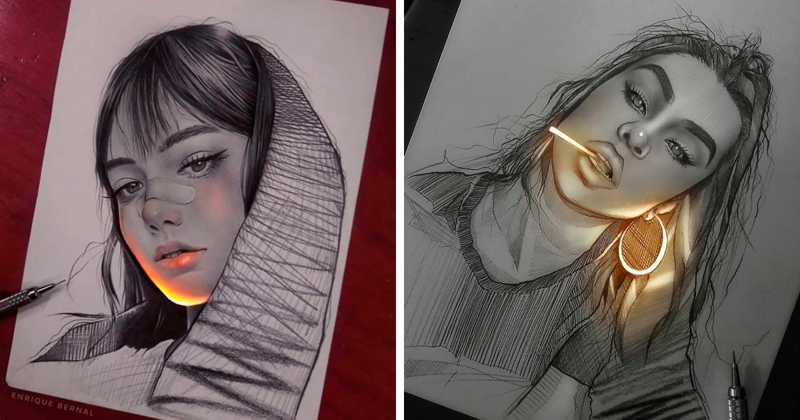 Artist Makes His Pencil Drawings Glow With Life, And They’re Mesmerizing