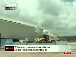 Обрушение строительного крана в Бразилии