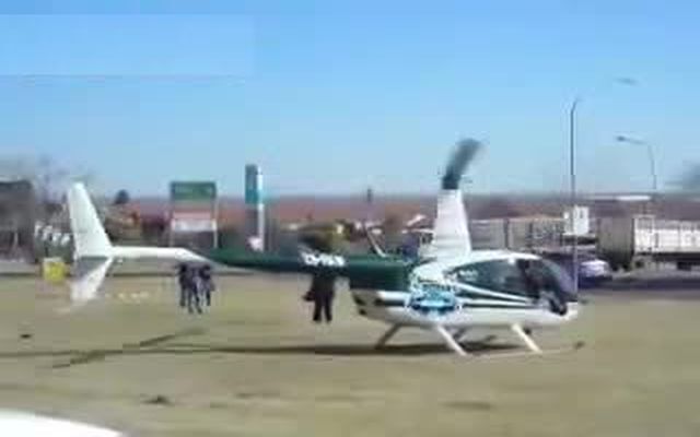 Падение вертолета в городе Крунстад