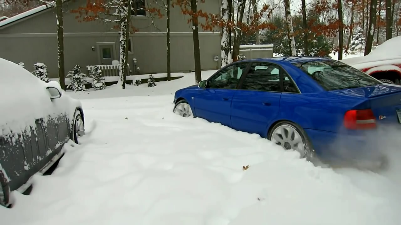 На Audi S4 по снегу