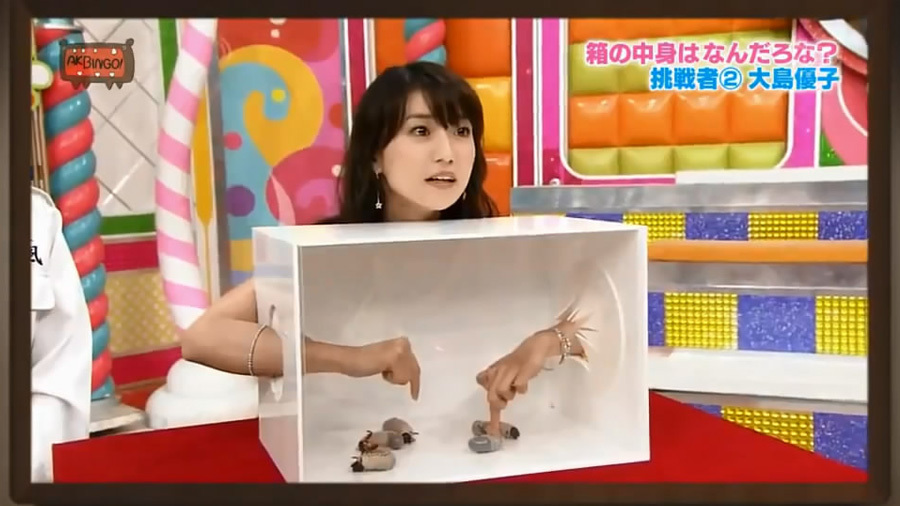 Японки играют в игру "Угадай, что в коробке"